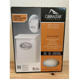 Gibralter Industries Wall Mounted White Mailbox Mount NIB Locking Steel
